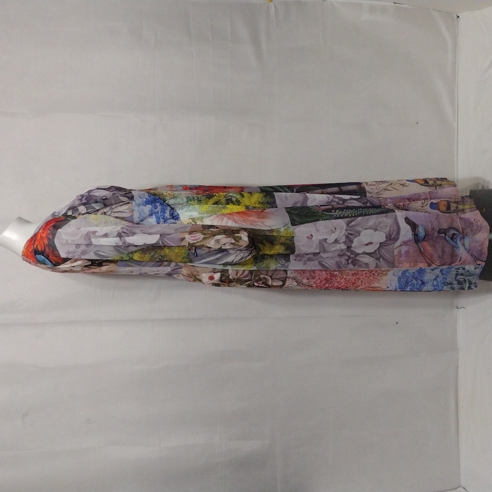 Dalia Macphee Mixed Patchwork Print Sheer Maxi Dr… - image 7